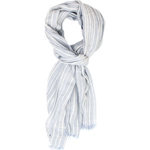Tresanti Cario | scarf with irregular stripes | sky blue