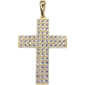 Christian Gouden kruis met zirkonia's