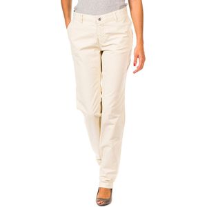 Lange recht gesneden broek met zomen 31693810 vrouw