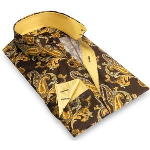 Circle of Gentlemen Jay allover print overhemd in stretch kwaliteit