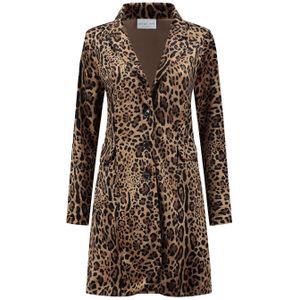 Helena Hart Blazer velours lang print benga 7489ben camel