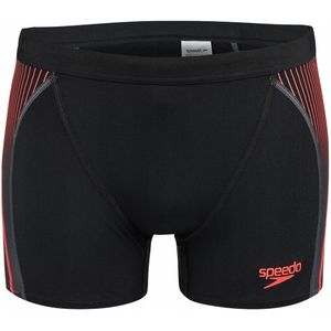 Speedo - Gradient Placement - Aquashorts - Zwart Rood - Zwemkleding