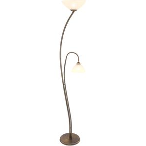 Steinhauer Elegante klassieke vloerlamp met glas capri