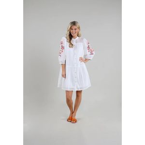 Nukus Ame dress embroidery off white