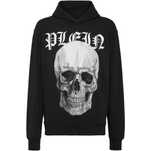 Philipp Plein - Hoodie Sweatshirt - Zwart - Met Kristallen Skull