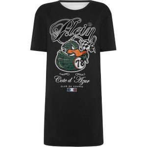 Philipp Plein - T-shirt Korte Jurken Duck Strass - Zwart - Dames