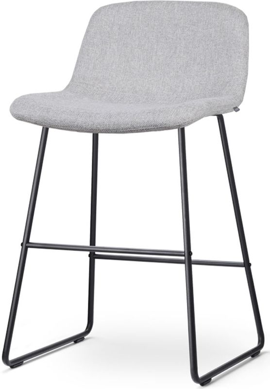 Nolon Nino-mats barkruk licht zwart onderstel 65 cm