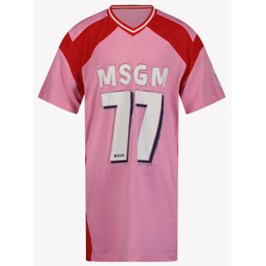 MSGM - S5MSJGDR263 - Jurk - Roze - Kristallen en Microgaaspanelen