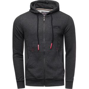 Rusty Neal - Basic Box Logo Sweat Jacket - Heren Sweatshirt - Met Capuchon