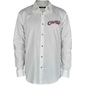 Roberto Cavalli - Overhemd - Wit - Harnasstijl - Lange Mouwen