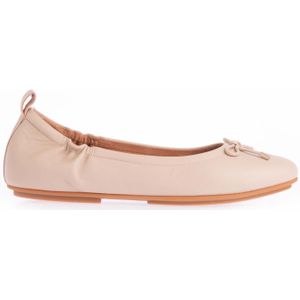 Fit Flop - Allegro Bow - Leren Ballerina Pumps - Steen
