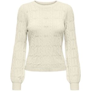 Only Onlkatia ls structure o-neck pull cc knt beige