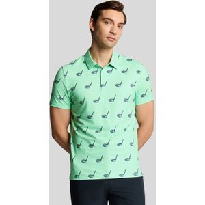 Lyle & Scott - Micro Club Gedrukt Poloshirt - Blauw