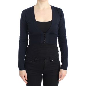 Cavalli Vrouwen Blauw gecoupeerd wollen vest