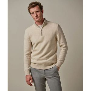 Profuomo Ppvj30045b e heren pullover half zip off white profu