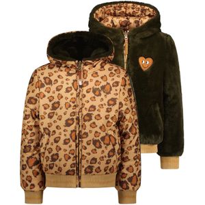 Moodstreet Meisjes reversible winterjas tiger