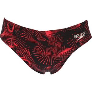 Speedo - Allover - Zwemshort - Zwart Rood - 7 cm