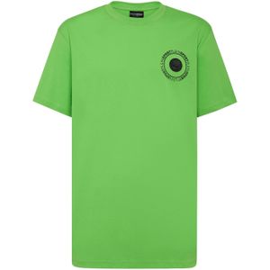 Plein Sport - T-shirt Ronde Hals Carbon Tiger - Groen - Katoen