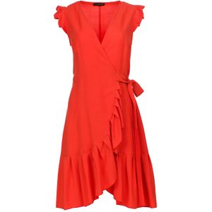 Wikkeljurk - Oranje - Zomerjurk - Geweven Tencel