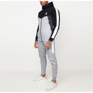 Gym King - Koen - Trainingspak - Zwart/Grijs Marl - Heren