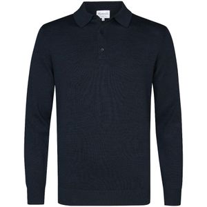 Michaelis Marine polo met lange mouw