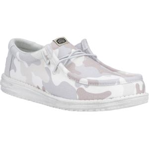 HEYDUDE - Wally Washed Camo - Herenschoenen - Grijs - Polyester