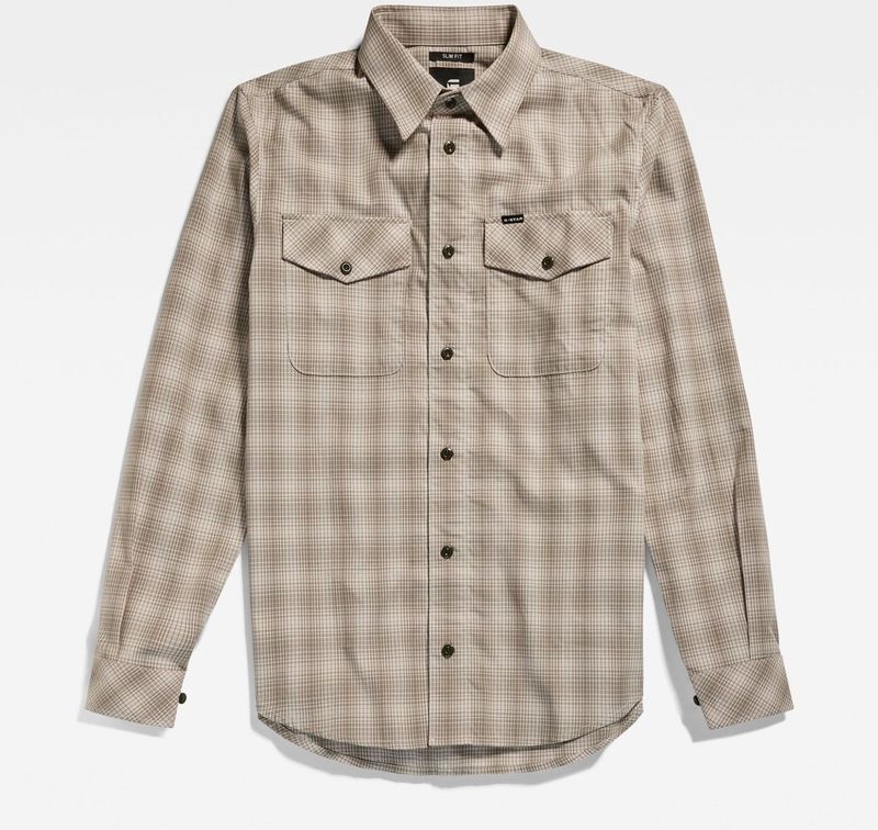 G-Star RAW Overhemd Marine Slim Shirt Ls D24963 D531 Shamrock Liam Check Mannen
