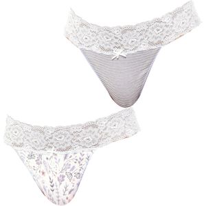Set van 2 Coquettes Katoenen Strings JPT1 voor dames