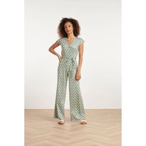 Smashed Lemon 24033 wikkelstijl jumpsuit met ornament print |