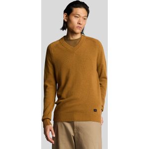 Lyle & Scott V-hals Gebreide Trui - Geel