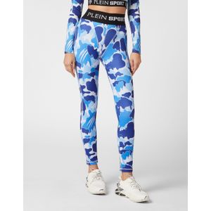 Plein Sport - Sport Leggings - Blauw - Camouflage
