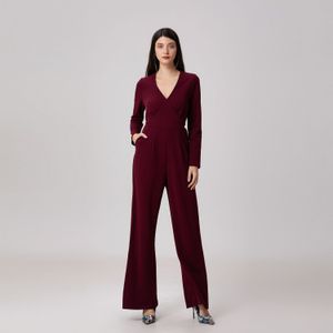 Jumpsuit met V-decolleté