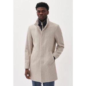 Matinique Harvey n classic wool 160906 simply taupe heren lange jas - matini