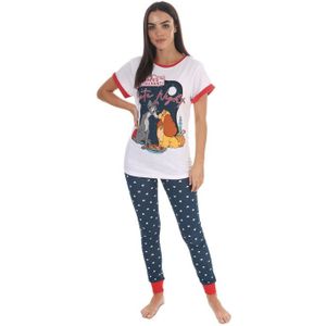 Disney - Lady en de Vagebond - Pyjama - Wit - Marineblauw