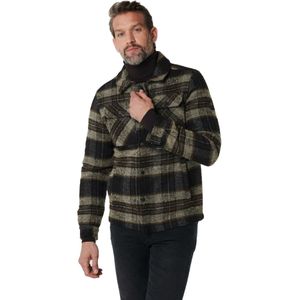 No Excess Jacket short fit knitted check with black