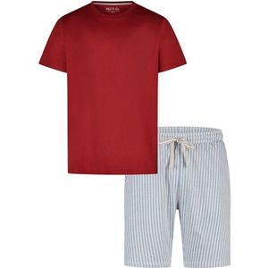 Phil & Co Heren shortama korte pyjama set gestreept