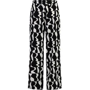 DreiMaster - Stof Broek - Zwart Wit - Dames