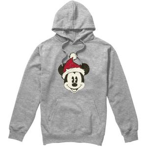 Disney Heren mickey mouse santa face hoodie