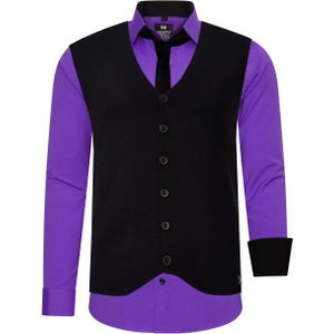 Shirt with vest and tie set of 3