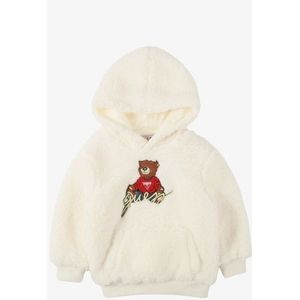 Guess - Kids Sherpa Hoodie - Cream White - Unisex