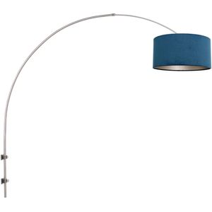 Steinhauer Stalen wandlamp boven eettafel gramineus blauw