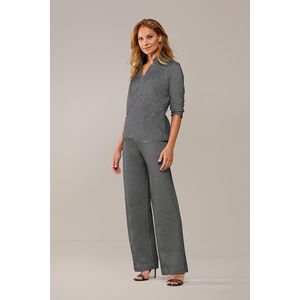 Leony - Broek - Zwart / Off White