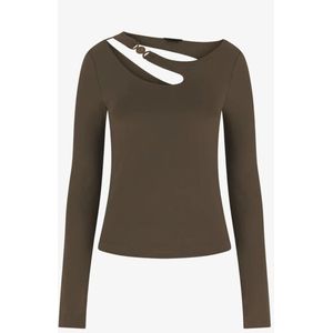 Guess - LS Eleanor Buckle Top - Regal Brown - Top