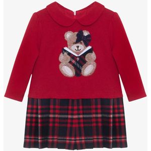 Patachou Meisjes jurk tartan rood