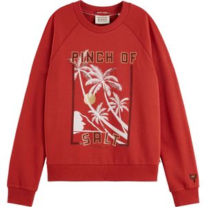 Scotch & Soda Relaxed fit raglan sleeved graphic rustic coral