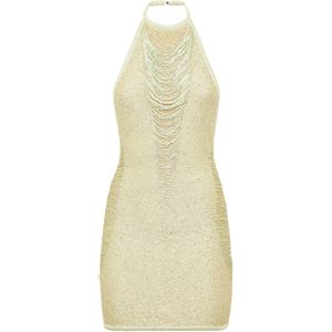 Philipp Plein - Mini Jurk Multicutting - Groen - Pailletten - Dames