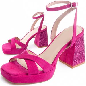 Montevita Heel Sandal Festsand3 In Fuchsia