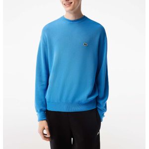 Lacoste - Sweatshirt - Blauw - Organisch Katoen - Ronde Hals