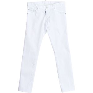 Dsquared2 - Recht Gesneden Lange Broek - Wit - Katoen