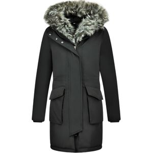 Gentile Bellini Lange parka jas met faux bontkraag